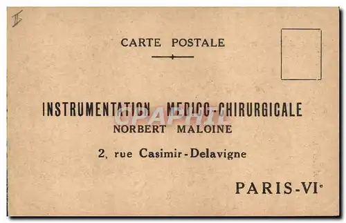 Ansichtskarte AK Publicite Instrumentation Medico Chrirurgicale Norbert Maloine Rue Casimir Delavigne Paris 6eme
