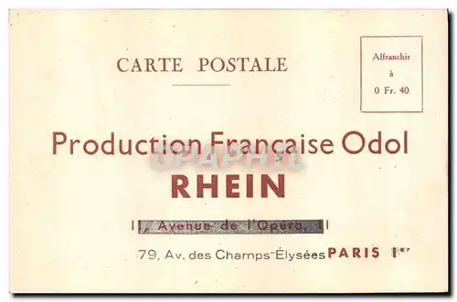 Cartes postales Publicite Production Francaise Odol Rhein Avenue de l&#39Opera Avenue des Champs Elysees Paris 1