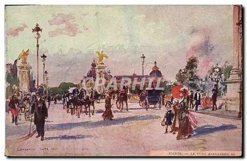 Cartes postales Fantaisie Illustrateur Stein Paris Le Pont Alexandre III