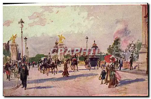 Ansichtskarte AK Fantaisie Illustrateur Stein Paris Le Pont Alexandre III