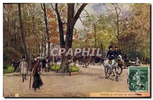 Ansichtskarte AK Fantaisie Illustrateur Stein Paris Le Bois de Boulogne Cheval