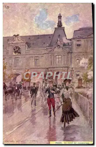 Ansichtskarte AK Fantaisie Illustrateur Stein Paris Le pont du Carrousel