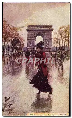 Cartes postales Fantaisie Illustrateur Stein Paris L&#39Arc de Triomphe de l&#39Etoile