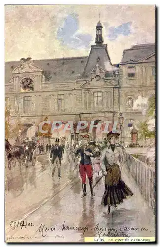 Cartes postales Fantaisie Illustrateur Stein Paris Le pont du Carrousel