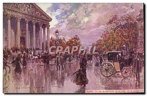 Ansichtskarte AK Fantaisie Illustrateur Stein Paris La Madeleine et le boulevard de la Madeleine