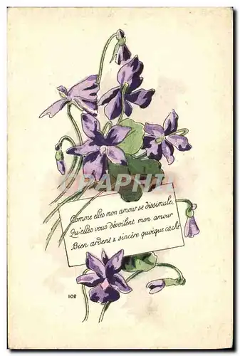 Cartes postales Fantaisie Fleurs
