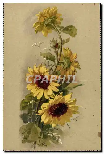 Cartes postales Fantaisie Fleurs