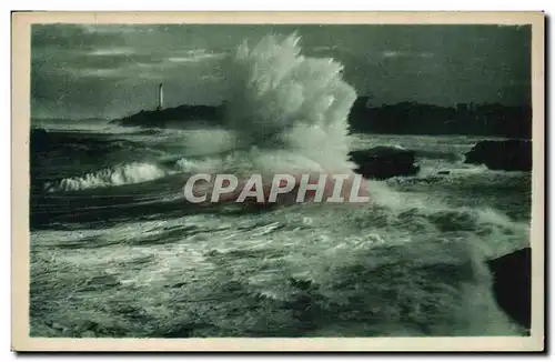 Cartes postales Phare Biarritz Grosse mer