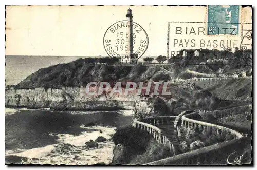 Ansichtskarte AK Biarritz Le Phare et les nouveaux jardins