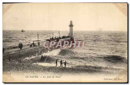 Ansichtskarte AK Phare Le Havre La jetee du Nord