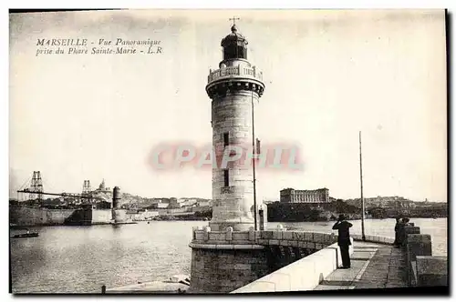 Ansichtskarte AK Phare Marseille Vue panoramique prise du phare Sainte Marie