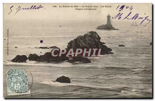 Cartes postales Phare La Pointe du Raz Le Raz de Sein Les recifs Region d&#39Audierne