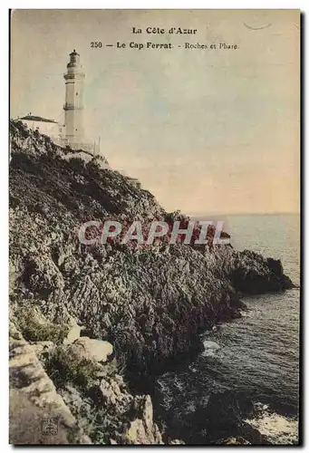 Ansichtskarte AK Phare Le Cap Ferrat Rochers et phare