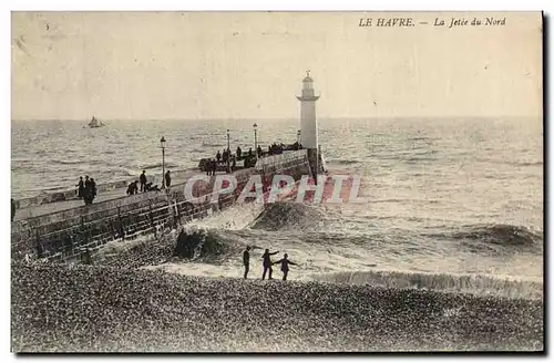 Cartes postales Le Havre La jetee du Nord Phare