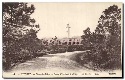 Ansichtskarte AK Phare L&#39Esterel Corniche d&#39Or Route d&#39Antheor a Agay