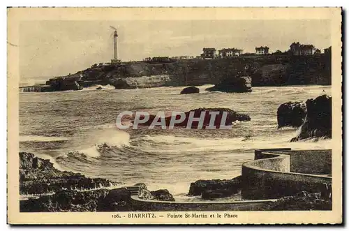 Ansichtskarte AK Biarritz Pointe St Martin et le Phare