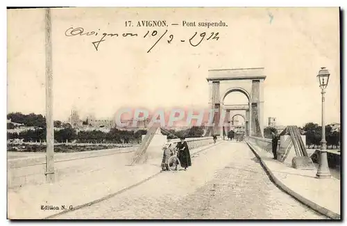 Cartes postales Pont suspendu Avignon Velo Cycle