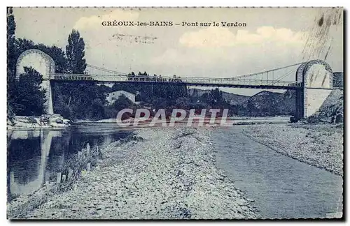 Ansichtskarte AK Pont sur le Verdon Greoux les Bains
