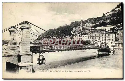 Ansichtskarte AK Pont suspendu Grenoble