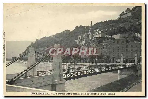 Ansichtskarte AK Pont suspendu et Ste Marie d&#39En Haut Grenoble