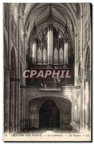 Cartes postales Orgue Chalons sur Marne La cathedrale Les orgues