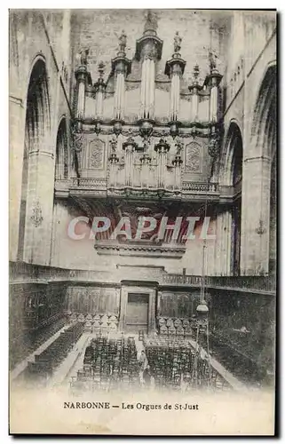 Cartes postales Orgue Narbonne Les orgues de St Just