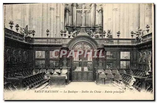 Ansichtskarte AK Orgue Saint Maximin La basilique Stalles du choeur Entree principale