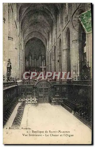 Ansichtskarte AK Orgue Basilique de Saint Maximin Vue interieure Le choeur et l&#39orgue