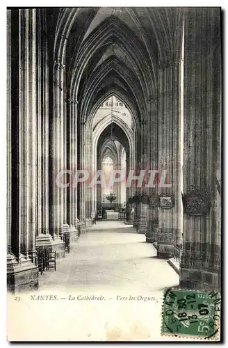 Cartes postales Orgue Nantes La cathedrale Vers les orgues