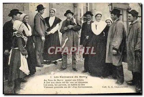 Ansichtskarte AK Folklore Les epouseux du Berry Mariage