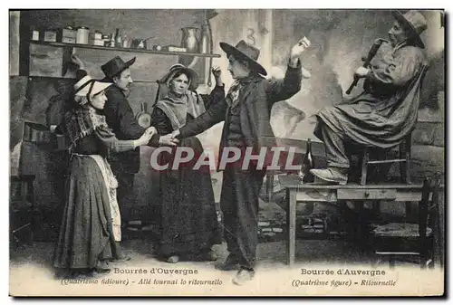 Cartes postales Folklore La bourree d&#39Auvergne