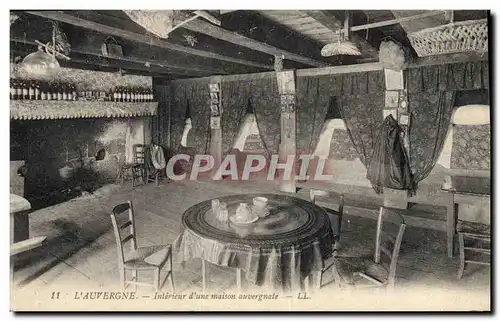 Cartes postales Folklore Auvergne Interieur d&#39une maison Auvergante