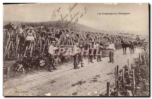 Cartes postales Folklore Vin Vendange Champagne