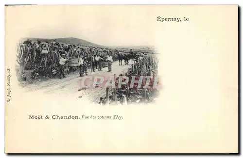 Ansichtskarte AK Folklore Vin Vendange Champagne Epernay Moet & Chandon Vue des coteaux d&#39Ay