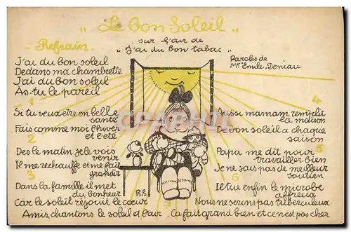 Cartes postales Publicite le Bon soleil Enfant Tabac