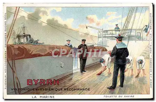 Ansichtskarte AK Publicite Byrrh La marine Bateau