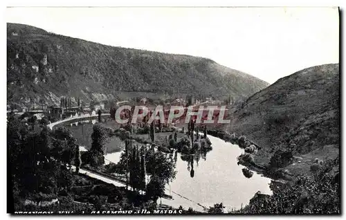 Cartes postales Publicite Besancon Vallee de Casamene et Ile Malpas Montre Comptoir General d&#39Horlogerie