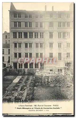 Cartes postales Publicite Union Familiale Rue de Charonne Paris Ecole Menagere