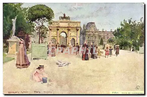 Cartes postales Paris Illustrateur Cour du Carrousel