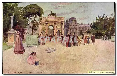 Cartes postales Paris Illustrateur Cour du Carrousel