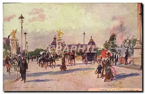 Cartes postales Paris Illustrateur Le pont Alexandre III