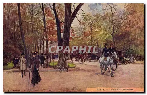 Ansichtskarte AK Paris Illustrateur Le Bois de Boulogne Cheval