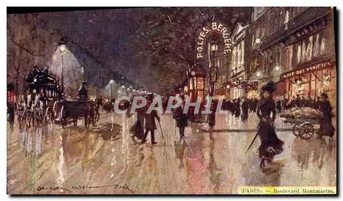 Cartes postales Paris Illustrateur Boulevard Montmartre