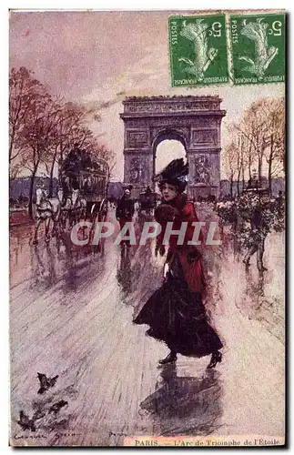 Cartes postales Paris Illustrateur L&#39Arc de Triomphe de l&#39Etoile