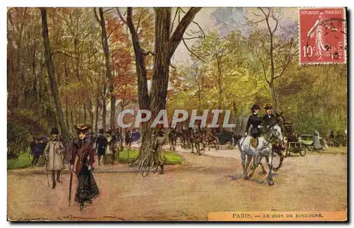 Cartes postales Paris Illustrateur Le Bois de Boulogne