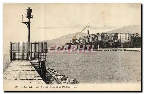 Cartes postales Phare Bastia La vieille ville et le phare