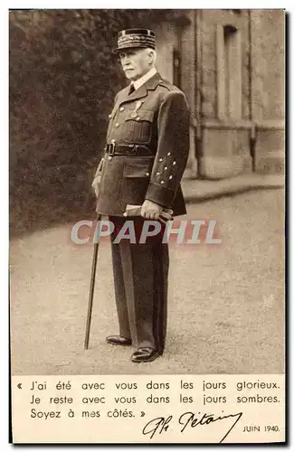 Ansichtskarte AK Militaria Marechal Petain