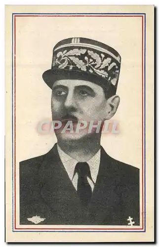 Cartes postales Militaria General de Gaulle