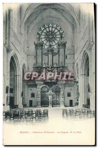 Ansichtskarte AK Orgue Beziers Cathedrale St Nazaire Les orgues