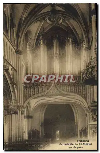 Ansichtskarte AK Orgue Fribourg Cathedrale St Nicolas Les orgues